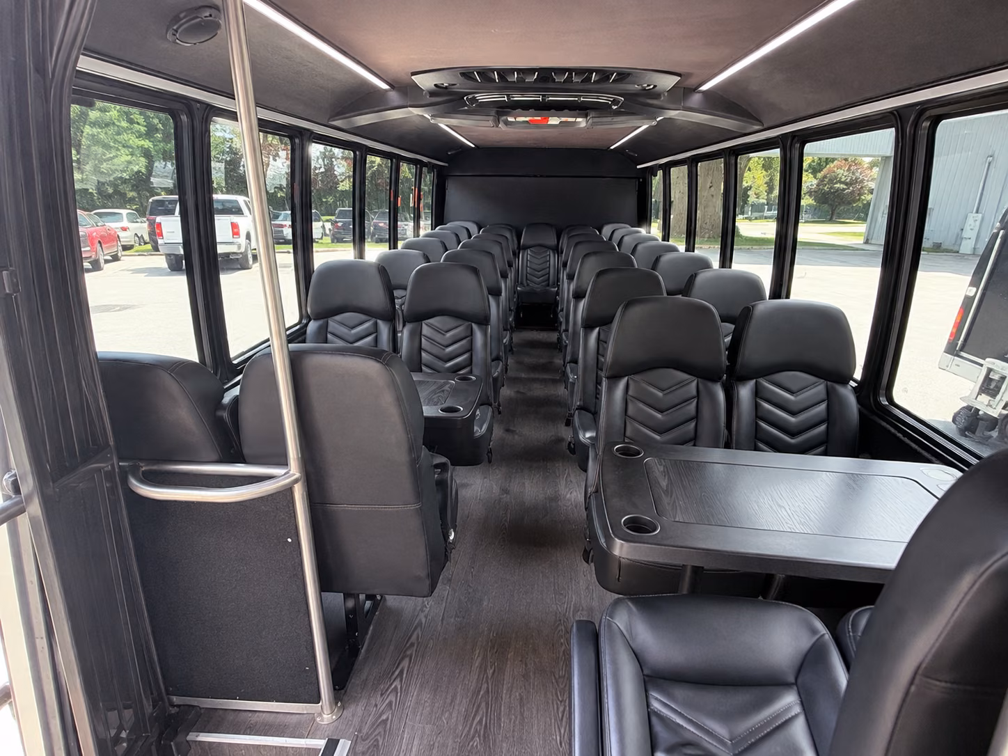 sandy 18 passenger minibus inside