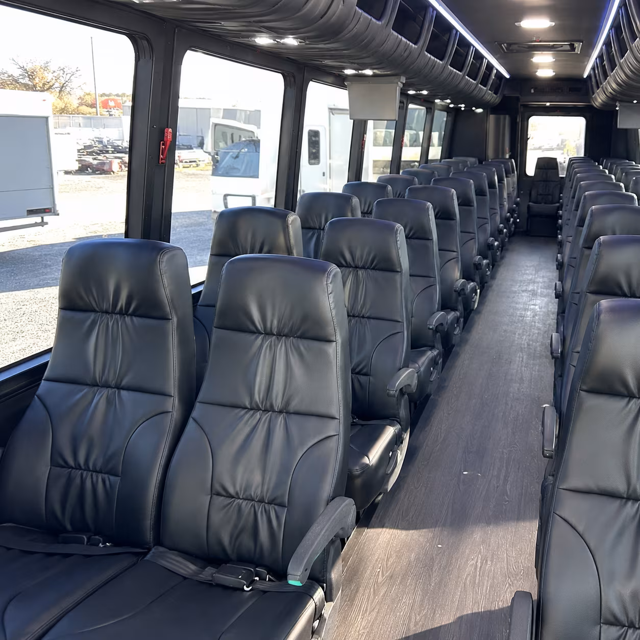 sandy 28 passenger minibus inside