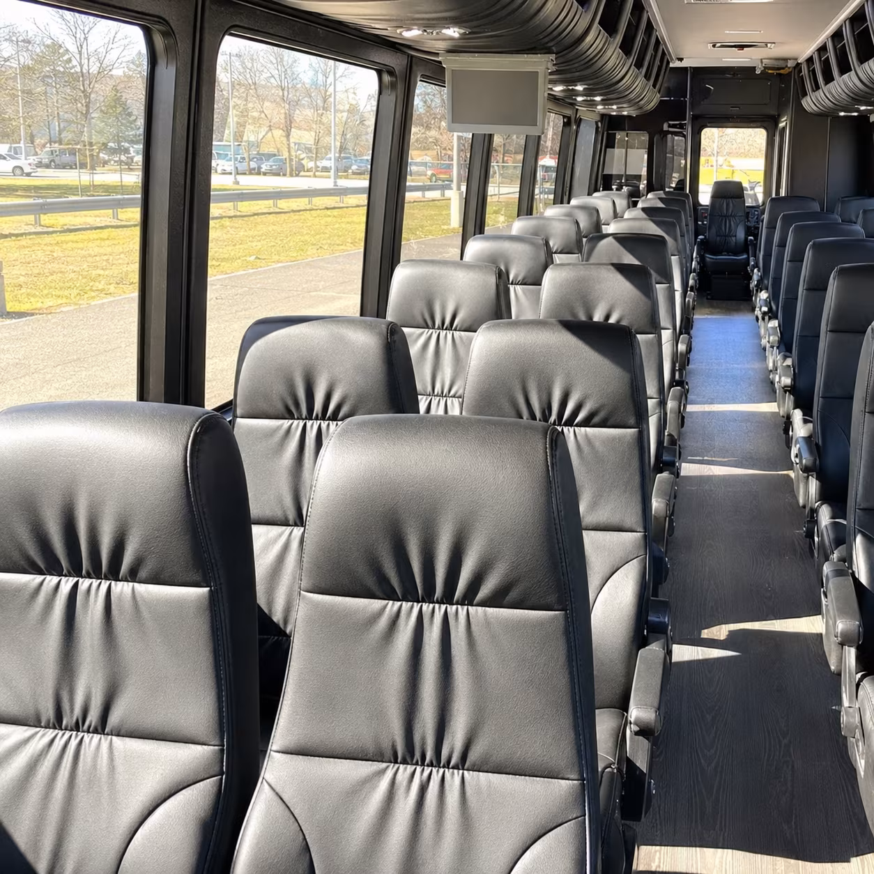 sandy 28 passenger minibus interior