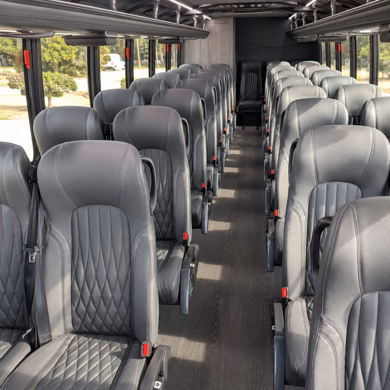 sandy 30 passenger minibus interior
