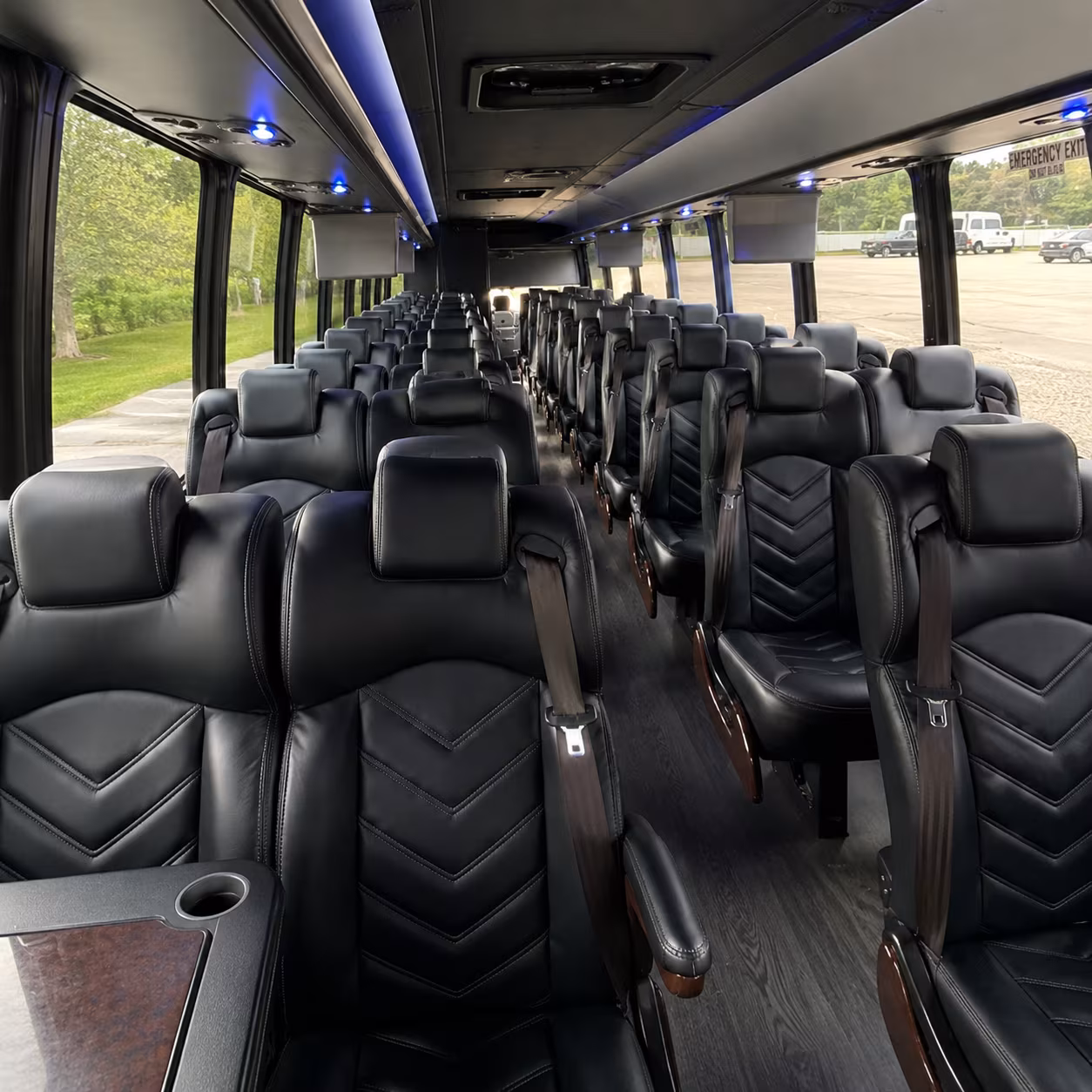 sandy 35 passenger minibus interior