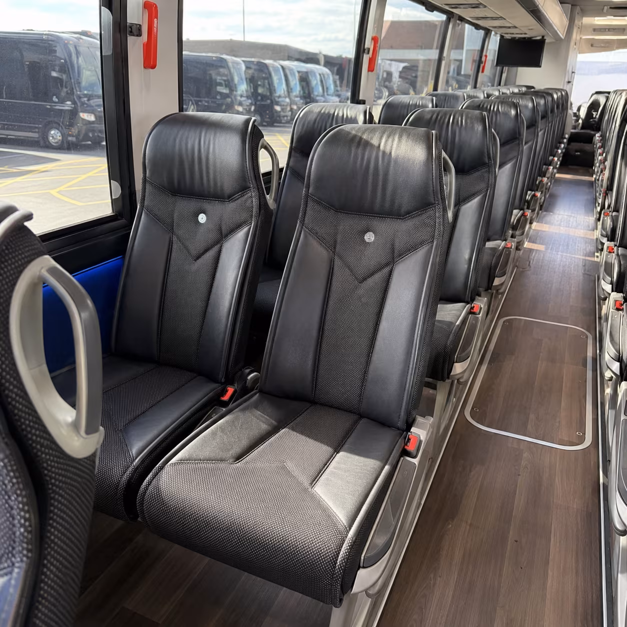 sandy 40 passenger charter bus interior
