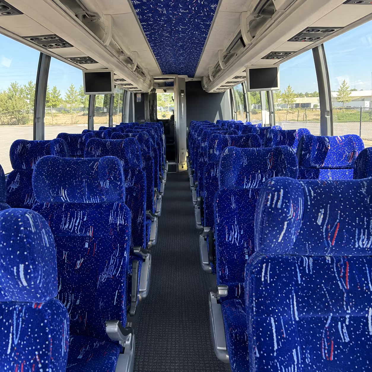 sandy 54 passenger charter bus interior
