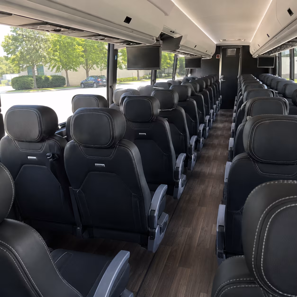 sandy 56 passenger charter bus interior