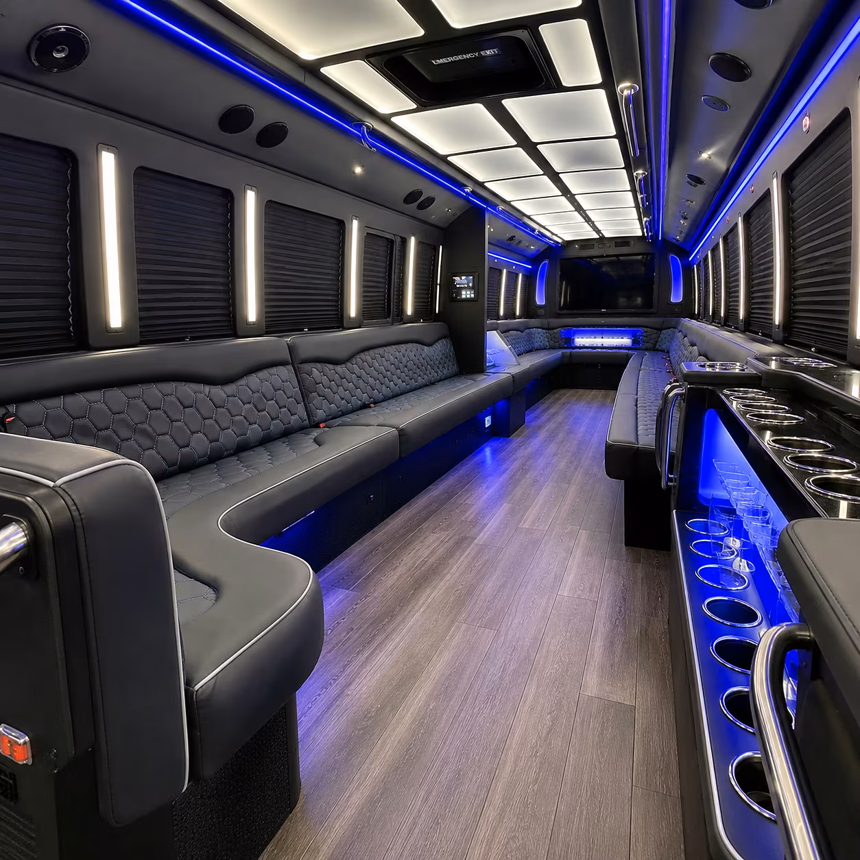 sandy party bus inside