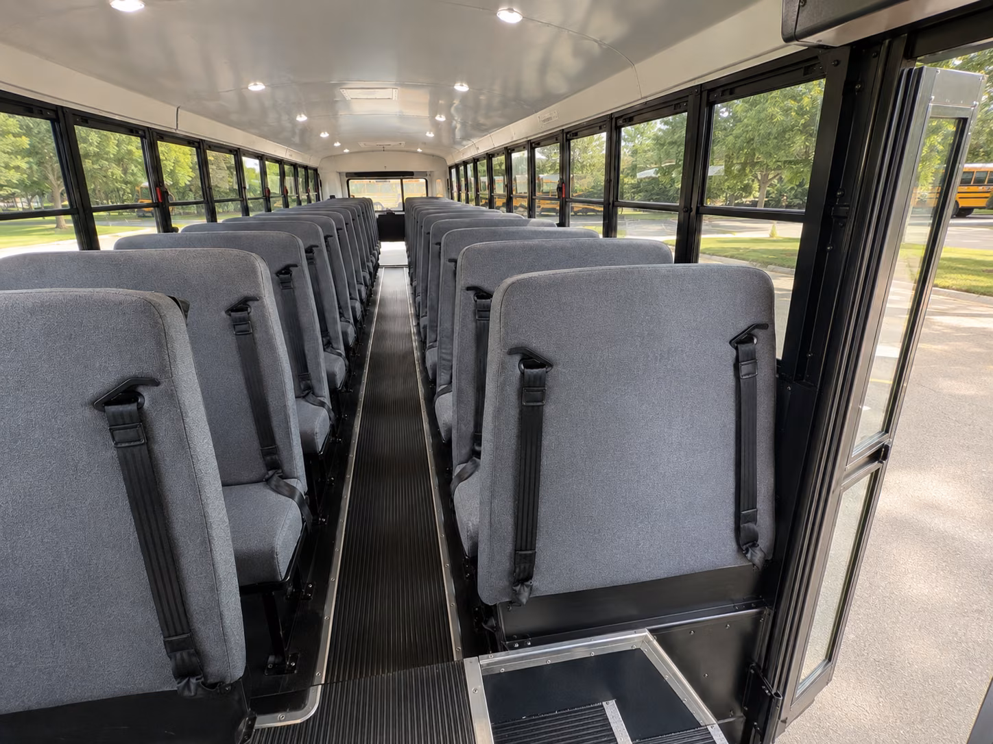 sandy school bus inside